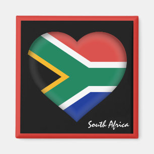 South Africa flag & Heart Pretoria holiday /sports Magnet