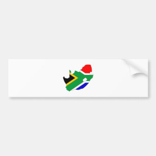 South Africa Flag Map full size Bumper Sticker