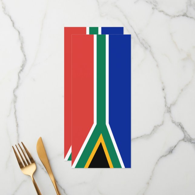 South Africa flag Menu (Front/Back In Situ)