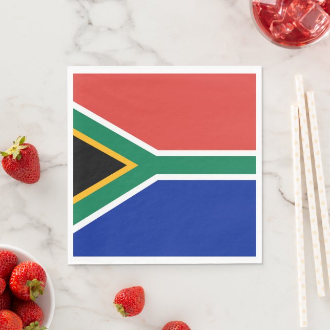 South Africa flag Napkin (Insitu)