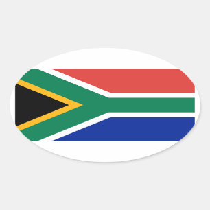 South Africa Flag Oval Sticker
