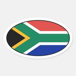 South Africa Flag Oval Sticker