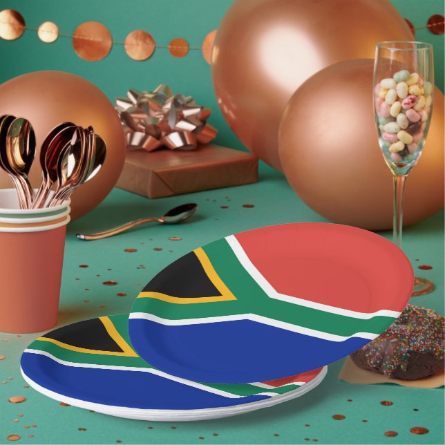 South Africa flag Paper Plate (Multi)