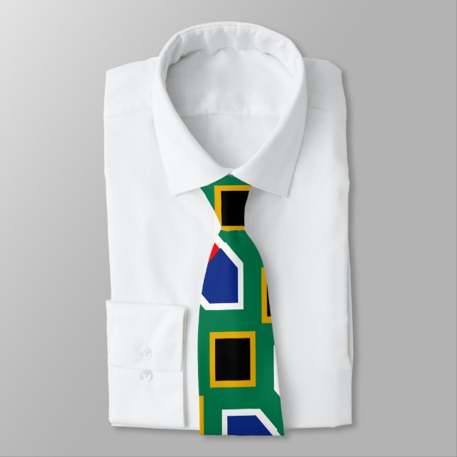 South Africa flag pattern Tie (Tied)
