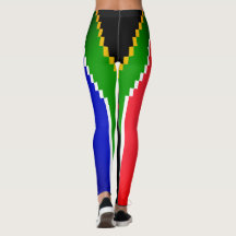 SOUTH AFRICA FLAG PIXEL DESIGN LEGGINGS