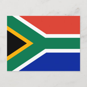 south africa flag postcard