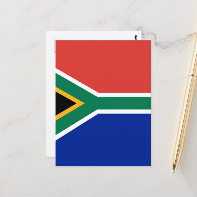 South Africa flag Postcard (Front/Back In Situ)