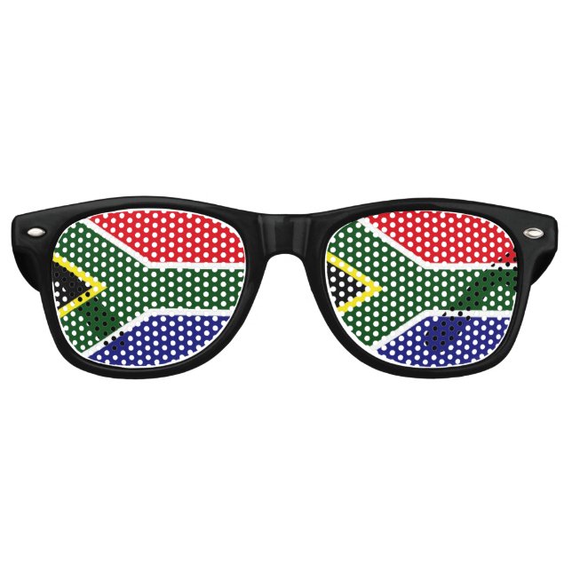 South Africa Flag Retro Sunglasses (Front)