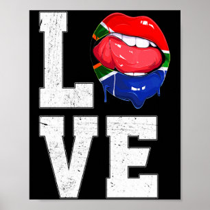 South Africa Flag Soccer Fan Love South African T Poster