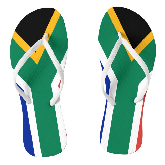 South Africa Flag South African Patriotic Flip Flops (Footbed)