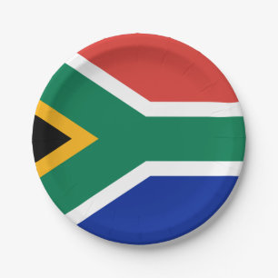 South Africa Flag South African Patriotic Paper Plate