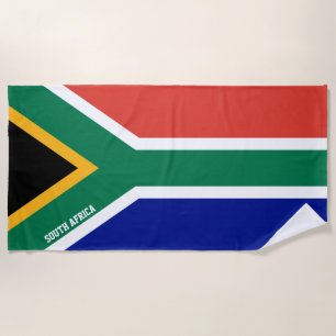 South Africa Flag Splendid Patriotic Beach Towel