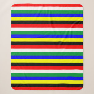 South Africa flag stripes lines symbol Sherpa Blanket