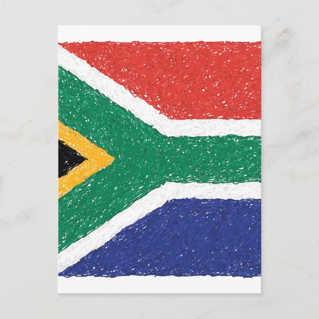 South Africa Flag Theme Postcard (Front)