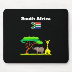 South Africa Flag Vacation Souvenir Safari Lover Mouse Mat