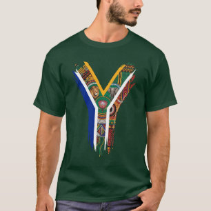 South Africa Flag Wildlife Brush Stroke Design T-Shirt