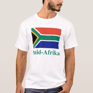 South Africa Flag with Name in Afrikaans T-Shirt