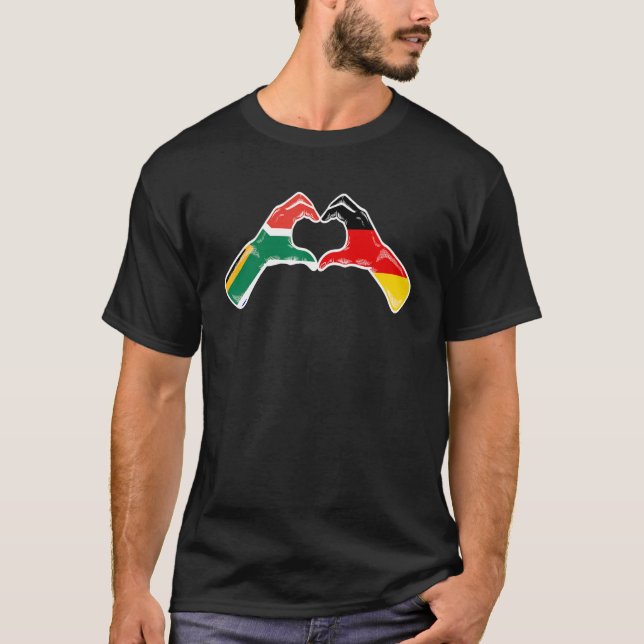 South Africa Germany Flag  South African German He T-Shirt (Front)
