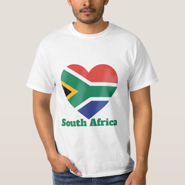South Africa Heart Flag T-Shirt (Front)