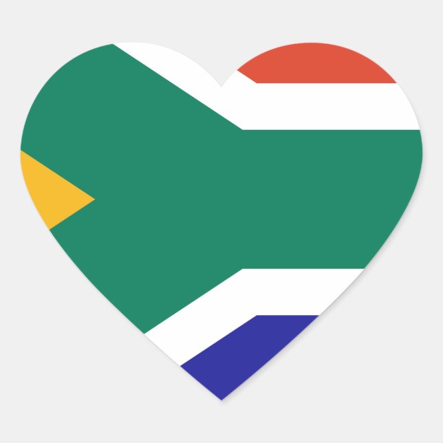 South Africa Heart Sticker (Front)