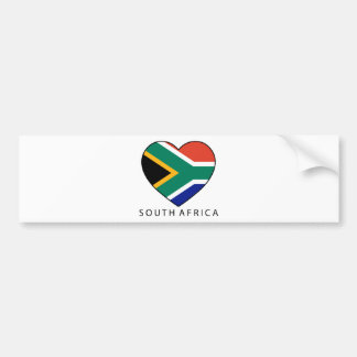 South Africa Heart with black SOUTH AFRICA Bumper Sticker