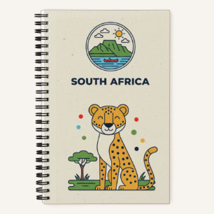 South Africa Heritage & Savanna Cheetah Photo Notebook