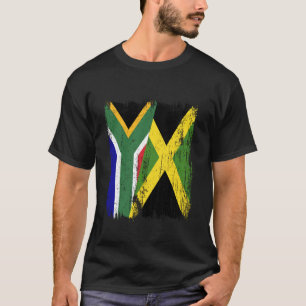 South Africa Jamaica Half Flag South African Jamai T-Shirt