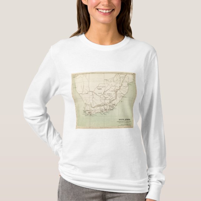South Africa Lithographed Map T-Shirt (Front)