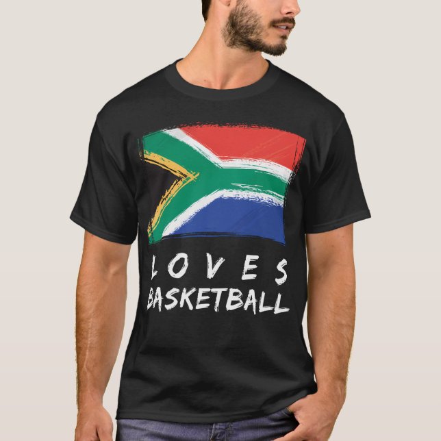South Africa Loves Basketball T-Shirt (Front)