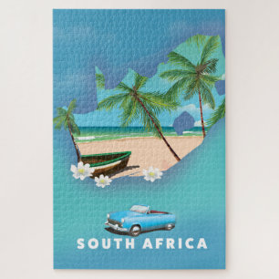 South Africa Map Illustration travel poster. Jigsaw Puzzle