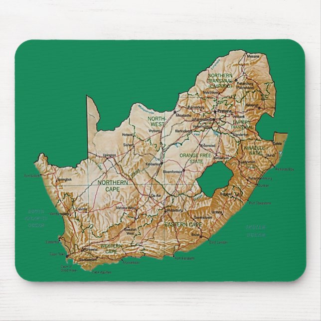 South Africa Map Mousepad (Front)