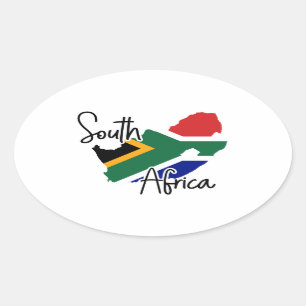 South Africa map Oval Sticker
