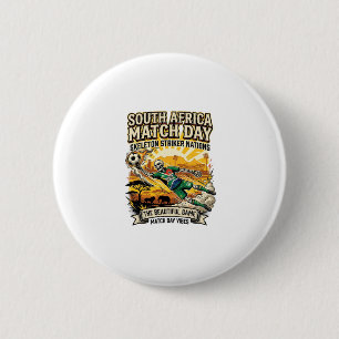 South Africa Match Day Skeleton Striker Nations Hi 6 Cm Round Badge