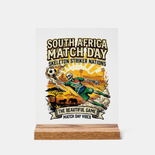 South Africa Match Day Skeleton Striker Nations Hi Acrylic Sign