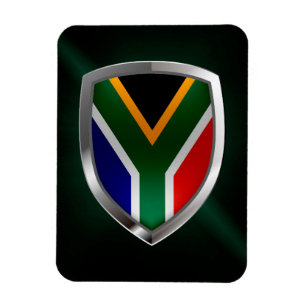 South Africa Metallic Emblem Magnet