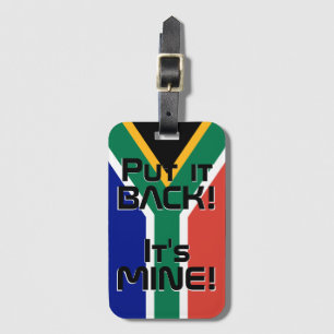 South Africa National Flag Funny Patriotic Luggage Tag