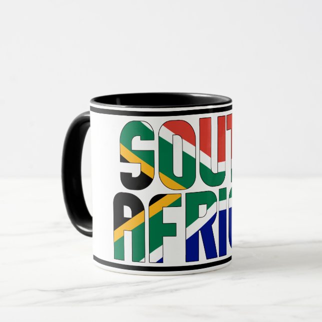 South Africa National Flag Patriotic Coffee Mug (Front Left)