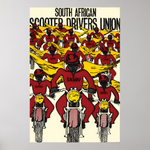 South Africa Political Poster Scooter Driver's