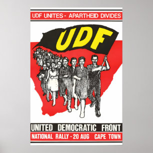 South Africa Political Poster UDF Apartheid