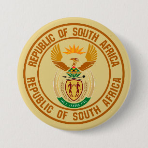 South Africa Round Emblem 7.5 Cm Round Badge