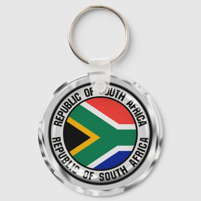 South Africa Round Emblem Key Ring (Front)