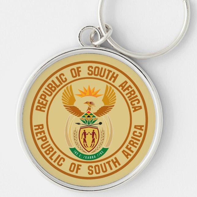 South Africa Round Emblem Key Ring (Front)