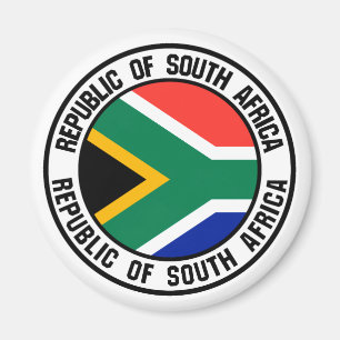 South Africa Round Emblem Magnet