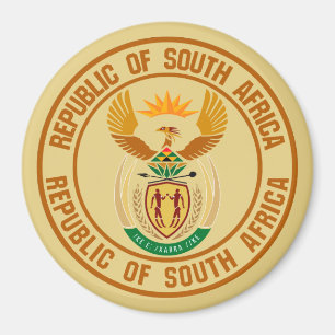 South Africa Round Emblem Magnet