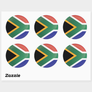 South Africa  Round Icon Flag Classic Round Sticker