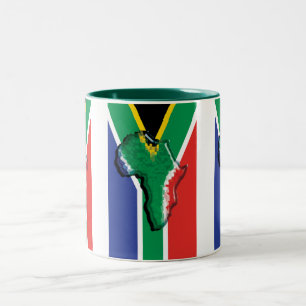 South Africa RSA African flag Two-Tone Coffee Mug