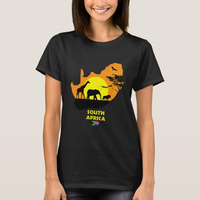 South Africa Safari Savannah Sunset T-Shirt (Front)