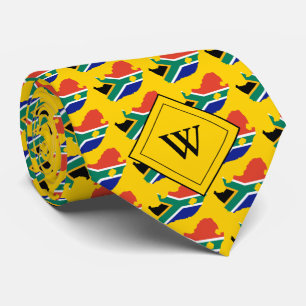 SOUTH AFRICA Scripture Monogram Christian YELLOW Tie
