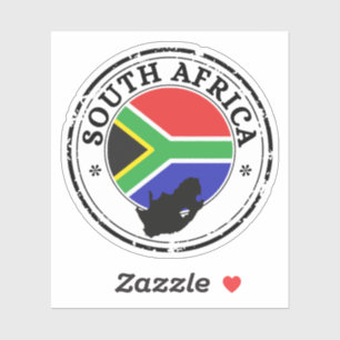 South Africa Seal Sticker Round Flag For Laptop 