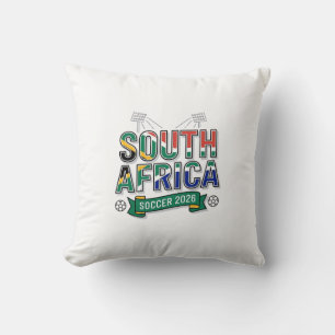 South Africa Soccer 2026 Soccer Bold Country Typog Cushion
